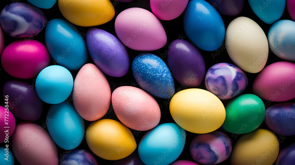 Multicolored Easter eggs background Multicolored Easter eggs background