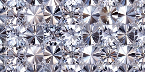 Stunning close-up view revealing a myriad of small diamonds forming an intricate diamond pattern, evoking a sense of glamour and sophistication in every sparkling facet.