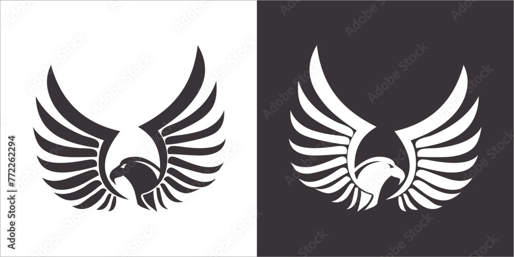Obraz premium Illustration vector graphics of eagle icon