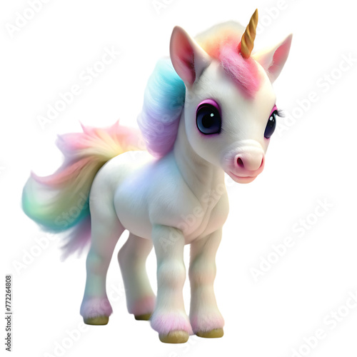 Wallpaper Mural cute flying unicorn cartoon Torontodigital.ca