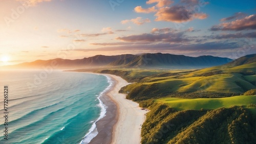 sunset on the beach