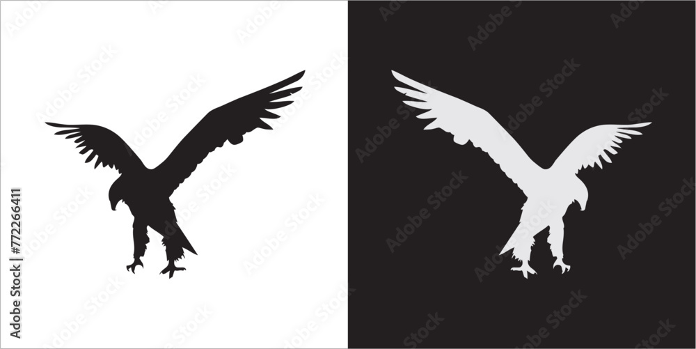 Fototapeta premium Illustration vector graphics of eagle icon