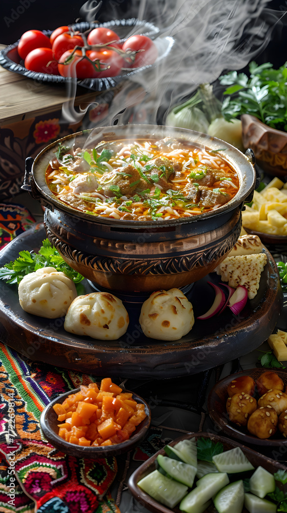 Enchanting Assortment of Traditional Kazakh Delicacies Exuding Culinary Excellence