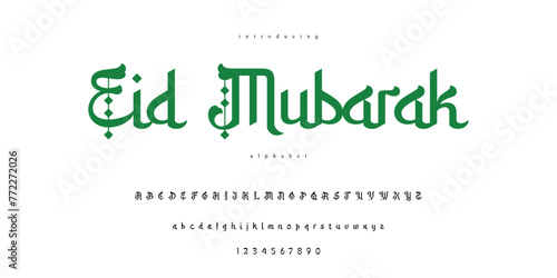 eid mubarak islamic arabic font alphabet

