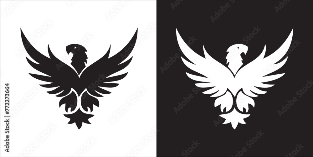Obraz premium Illustration vector graphics of eagle icon