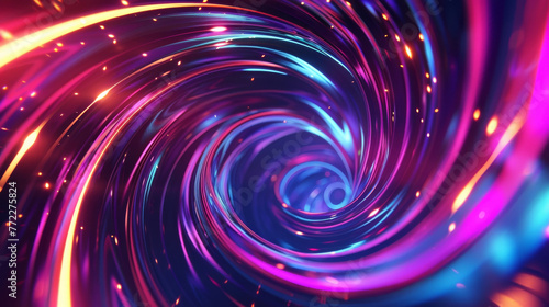 Swirling neon colors against a dark, sleek background, symbolizing digital speed
