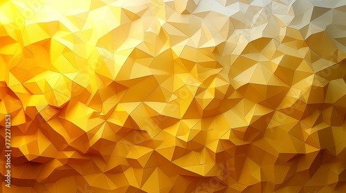 Abstract image. Yellow lemon abstract background for design. Geometric shapes. Triangles, squares, stripes, lines. Color gradient. Modern, futuristic. Light dark shades. Web banner. Modern, futuristic