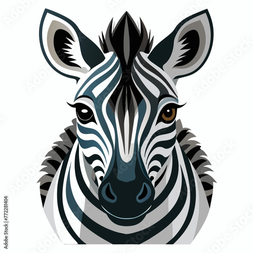 zebra head vector