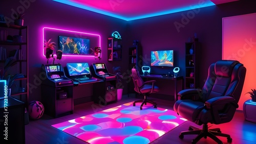 Voltage Vista Neon Gaming Wonderland