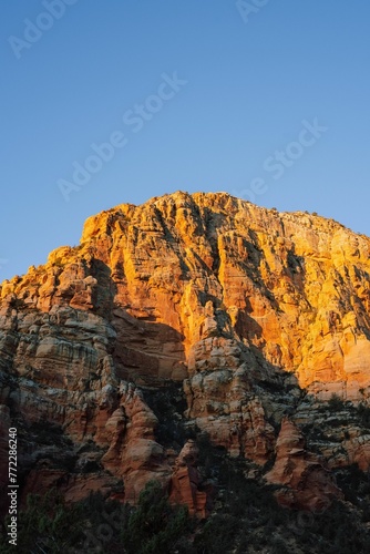 Stunning landscape featuring red rock formations against blue sky in Sedona, Arizona