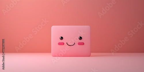 Friendly Loyalty Card Character Unlocking Rewards on Isolated Pink Background
