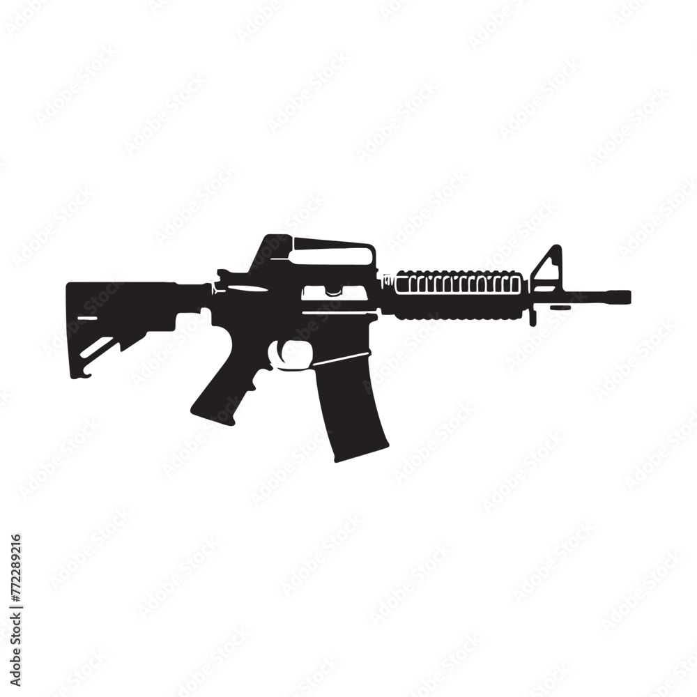 Tactical Precision: Dynamic Carbine Silhouette Illuminating the Art of War - Carbine Illustration - Minimallest Carbine Vector
Tactical Precision: Dynamic Carbine Silhouette Illuminating the Art of War - Carbine Illustration - Minimallest Carbine Vector