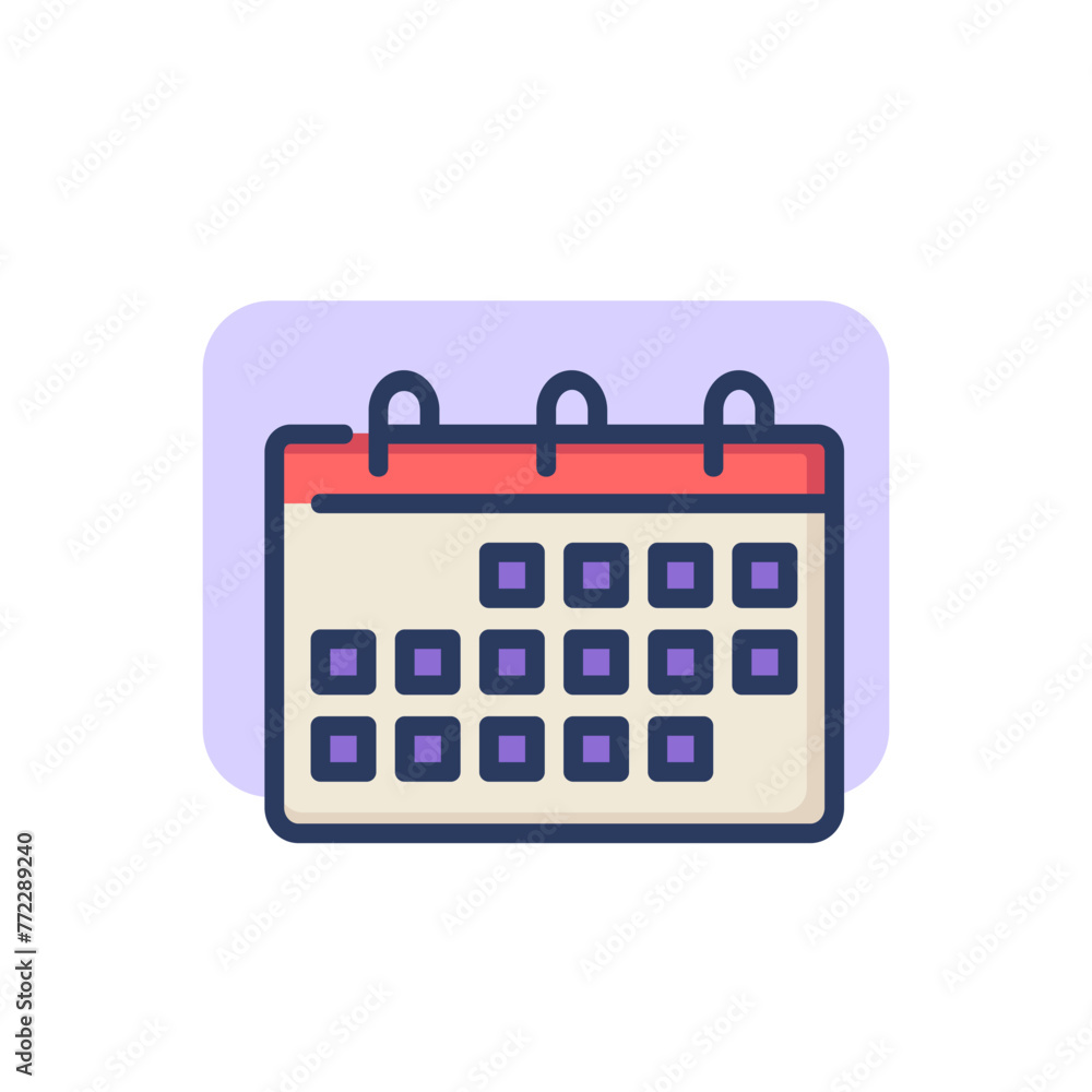Calendar thin line icon. Date, day, month outline sign. Time management and measurement concept. Vector illustration symbol element for web design and apps Calendar thin line icon. Date, day, month outline sign. Time management and measurement concept. Vector illustration symbol element for web design and apps