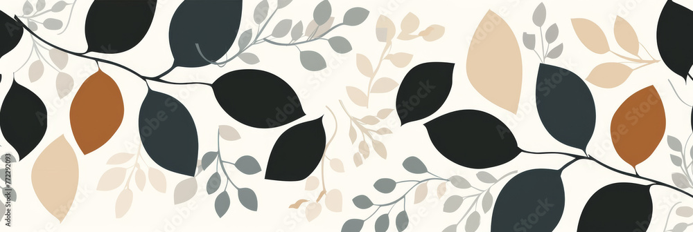 Modern Botanical Abstract Seamless Pattern Design Modern Botanical Abstract Seamless Pattern Design