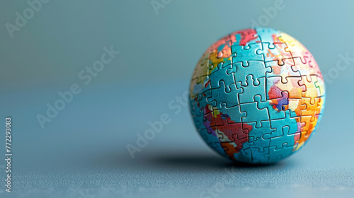 3D puzzle globe, representing problem-solving and global awareness