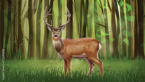 Nature-Inspired Deer Vector Illustration Design