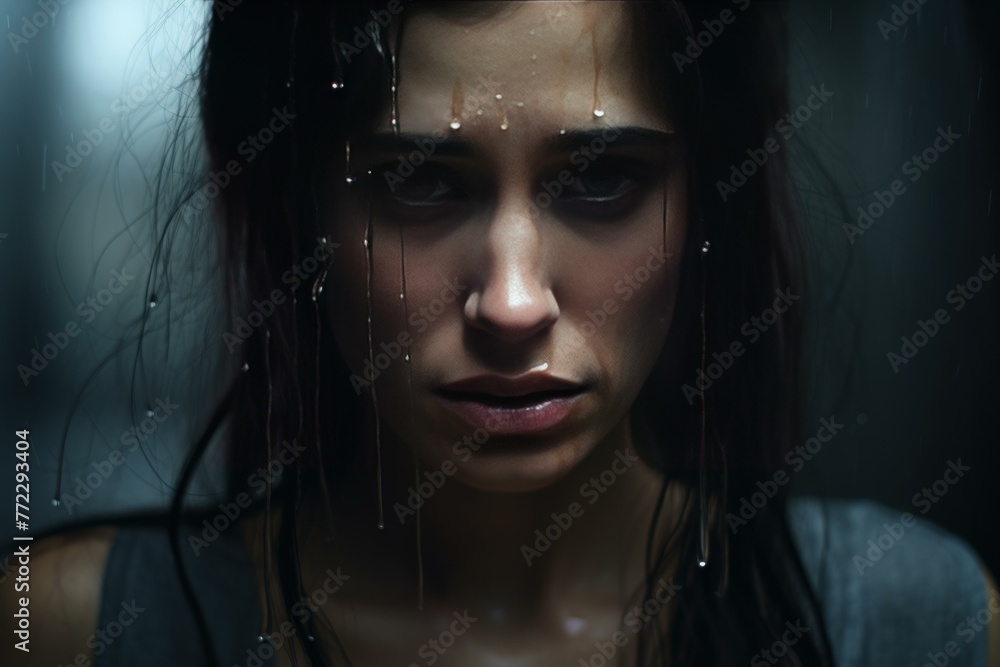 Heartbroken Woman crying. Stress couple women. Generate Ai Heartbroken Woman crying. Stress couple women. Generate Ai