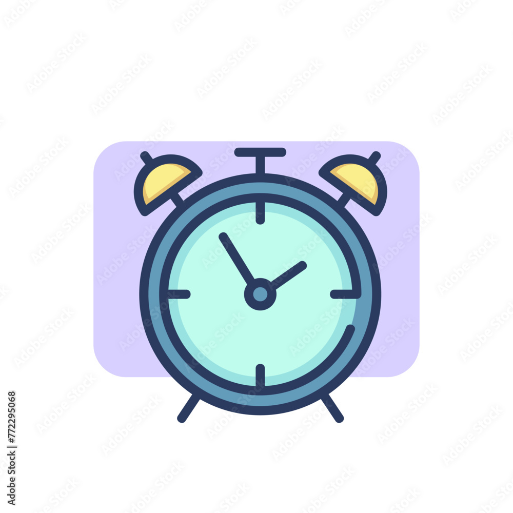 Wake-up clock thin line icon. Alarm, morning, getting up outline sign. Time and measurement concept. Vector illustration symbol element for web design and apps Wake-up clock thin line icon. Alarm, morning, getting up outline sign. Time and measurement concept. Vector illustration symbol element for web design and apps