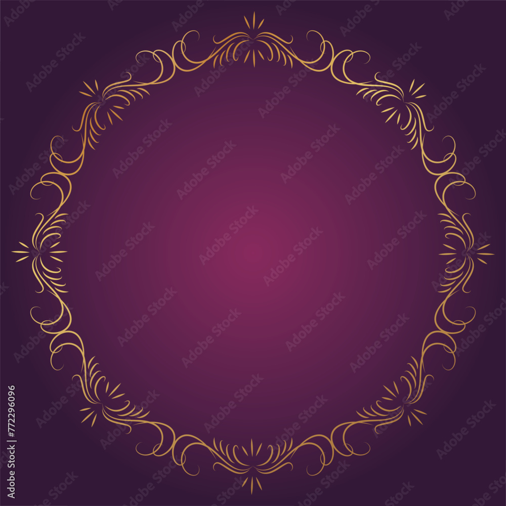 Retro border frame design, vector luxury pattern border decoration background