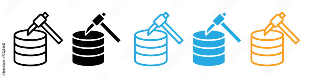 Vector Icons Illustrating Data Mining and Advanced Database Management Techniques Vector Icons Illustrating Data Mining and Advanced Database Management Techniques