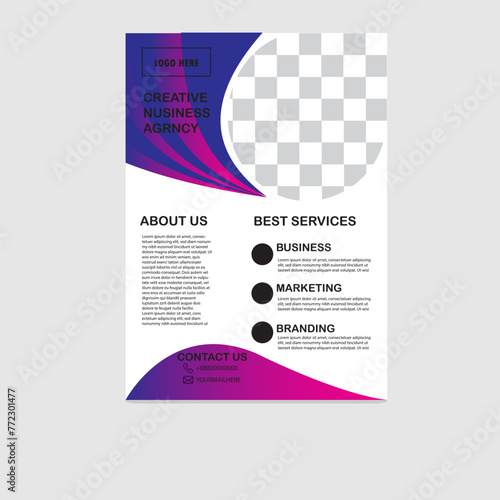Web
poster flyer pamohlet brochure cover design layout space for photo background