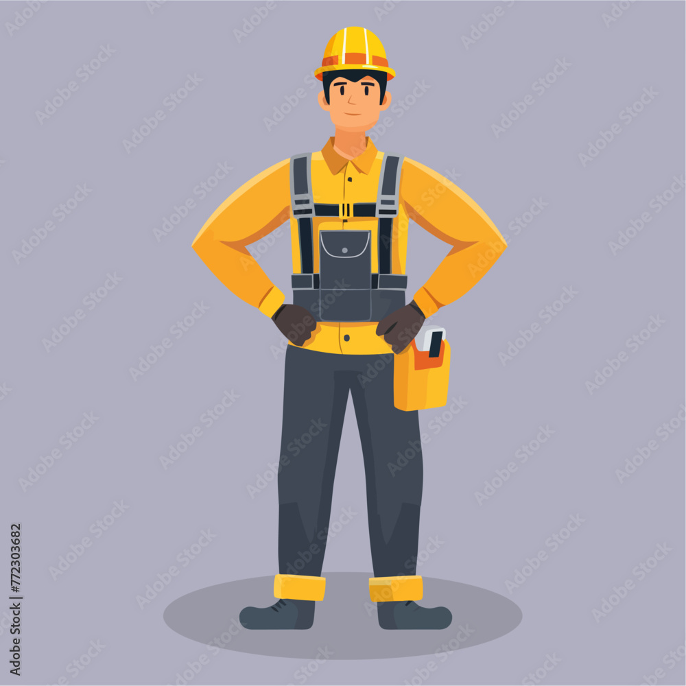 foremen worker flat vector il...