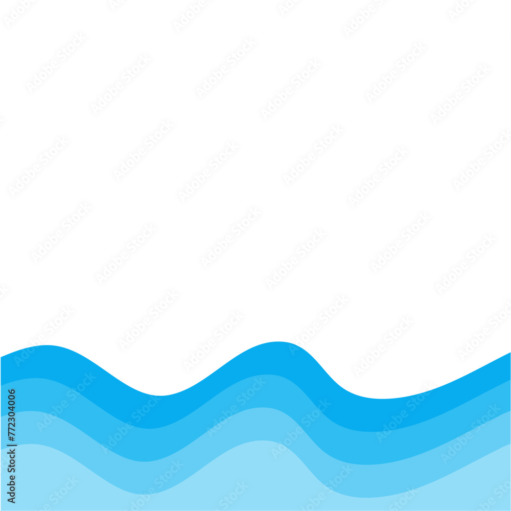 Obraz premium Abstract background with waves in blue tones for websites