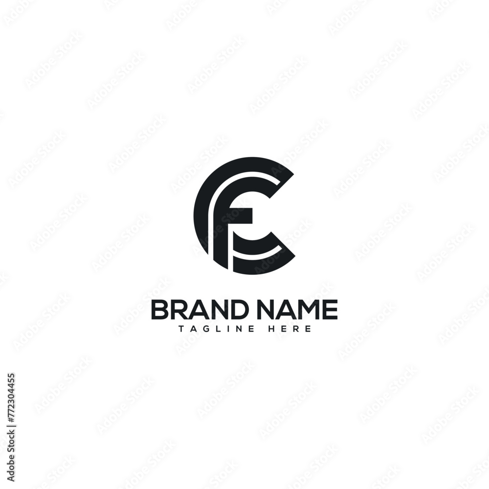 Alphabet monogram letter CF FC logo design template, Initial vector symbol. Alphabet monogram letter CF FC logo design template, Initial vector symbol.