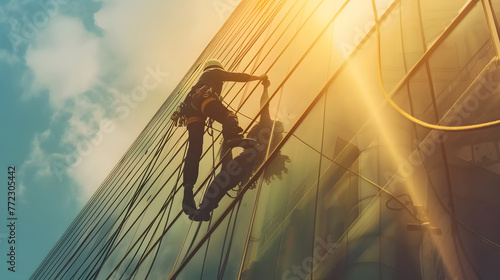 Skyscraper Window Washer: High-Rise Building Maintenance