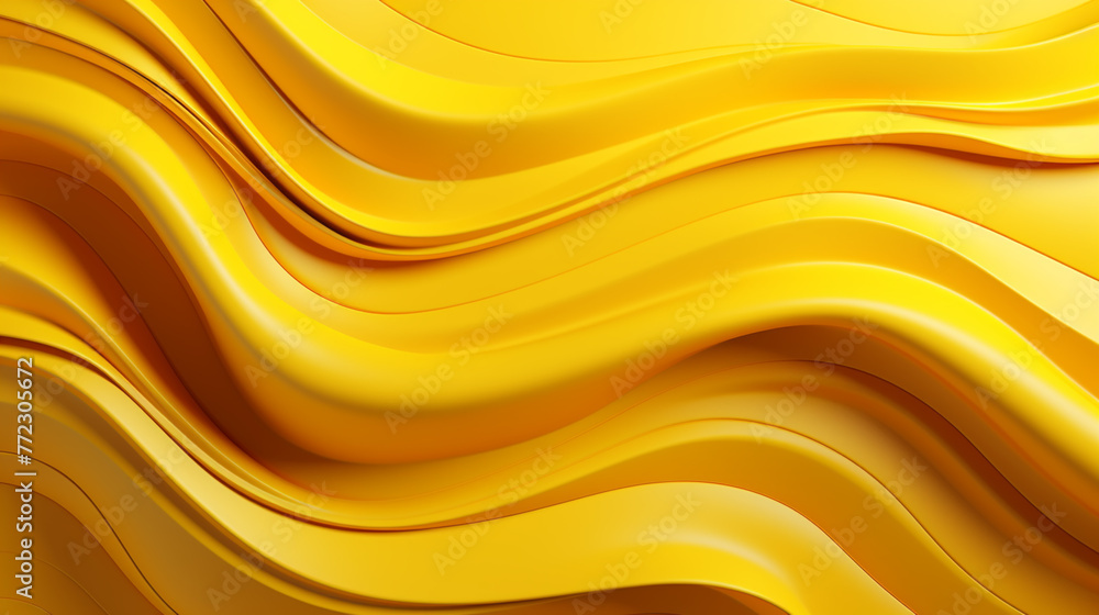Yellow Abstract Background Lines and Wave