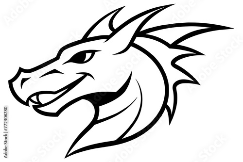 Dragon head tattoo vector illustration © CreativeDesigns