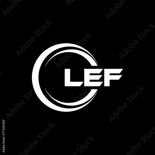 LEF letter logo design in illustration. Vector logo, calligraphy designs for logo, Poster, Invitation, etc.