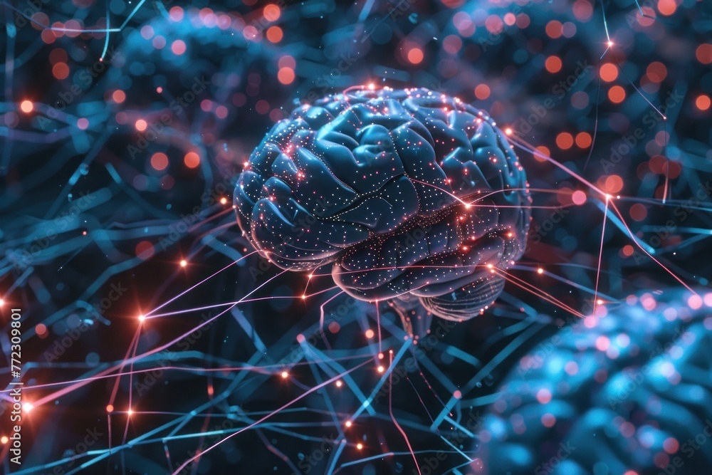 Artificial intelligence and neuronal network protection concept Artificial intelligence and neuronal network protection concept