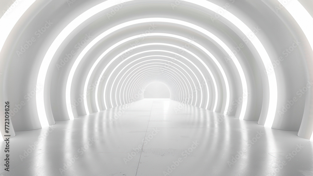 Abstract white light tunnel architecture background Abstract white light tunnel architecture background