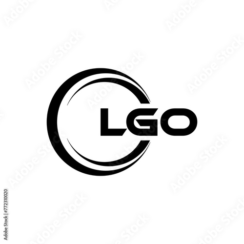 LGO letter logo design in illustration. Vector logo, calligraphy designs for logo, Poster, Invitation, etc.