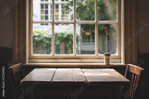 blank window table product background