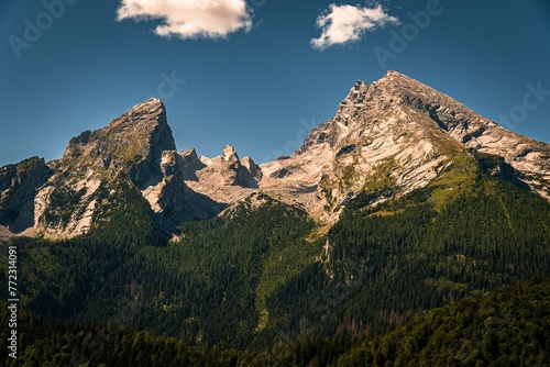 Stunning aerial shot of the majestic Watzmann mountain in Germany