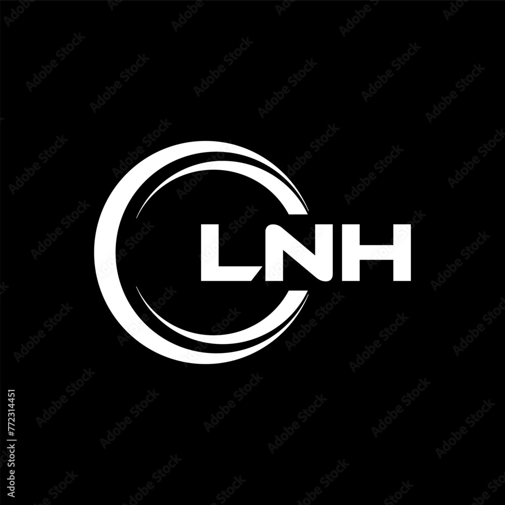 LNH letter logo design in illustration. Vector logo, calligraphy designs for logo, Poster, Invitation, etc. LNH letter logo design in illustration. Vector logo, calligraphy designs for logo, Poster, Invitation, etc.