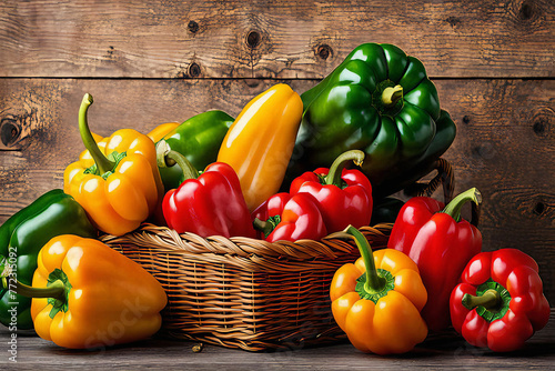 Peppers are contained in the basket