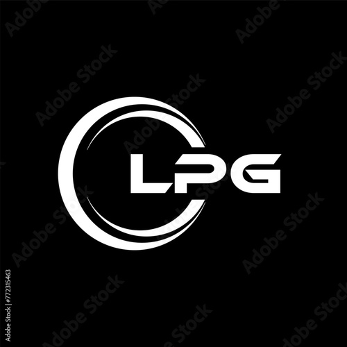 LPG letter logo design in illustration. Vector logo, calligraphy designs for logo, Poster, Invitation, etc.