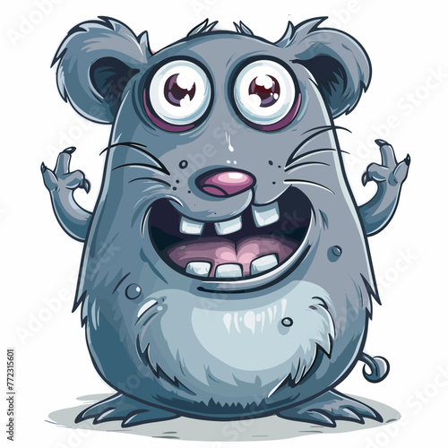 Cartoon hamster. Illustration on white background for children