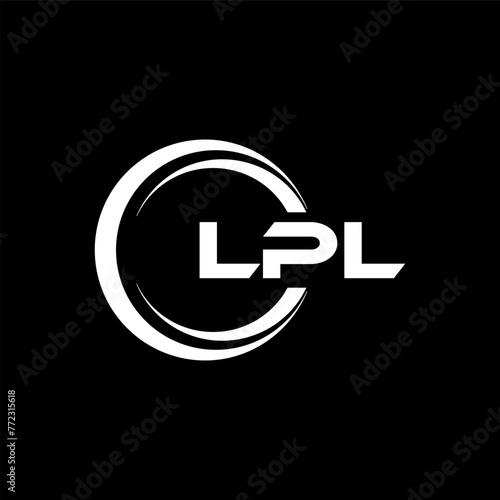 LPL letter logo design in illustration. Vector logo, calligraphy designs for logo, Poster, Invitation, etc. photo