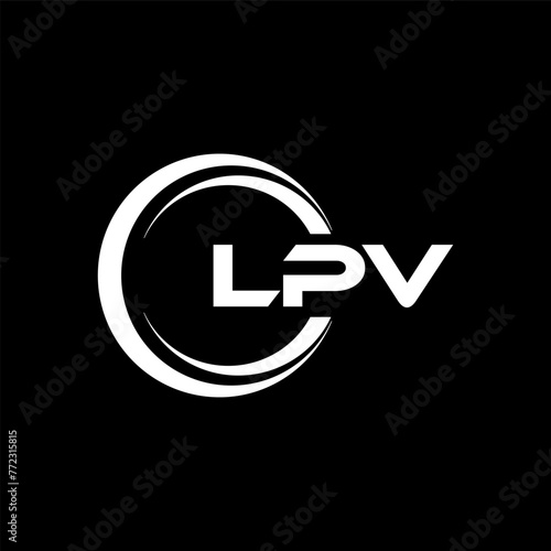 LPV letter logo design in illustration. Vector logo, calligraphy designs for logo, Poster, Invitation, etc. photo