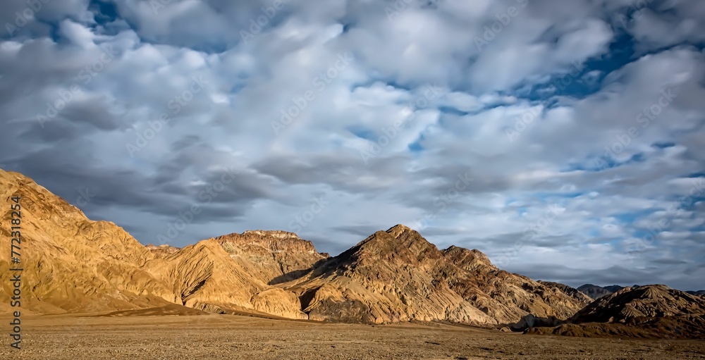 Beautiful shot of a bright sunny sky over Death Valley California, USA Beautiful shot of a bright sunny sky over Death Valley California, USA