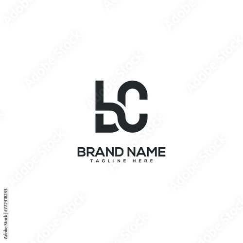 Alphabet letter BC CB logo design vector elements. Initials monogram icon.