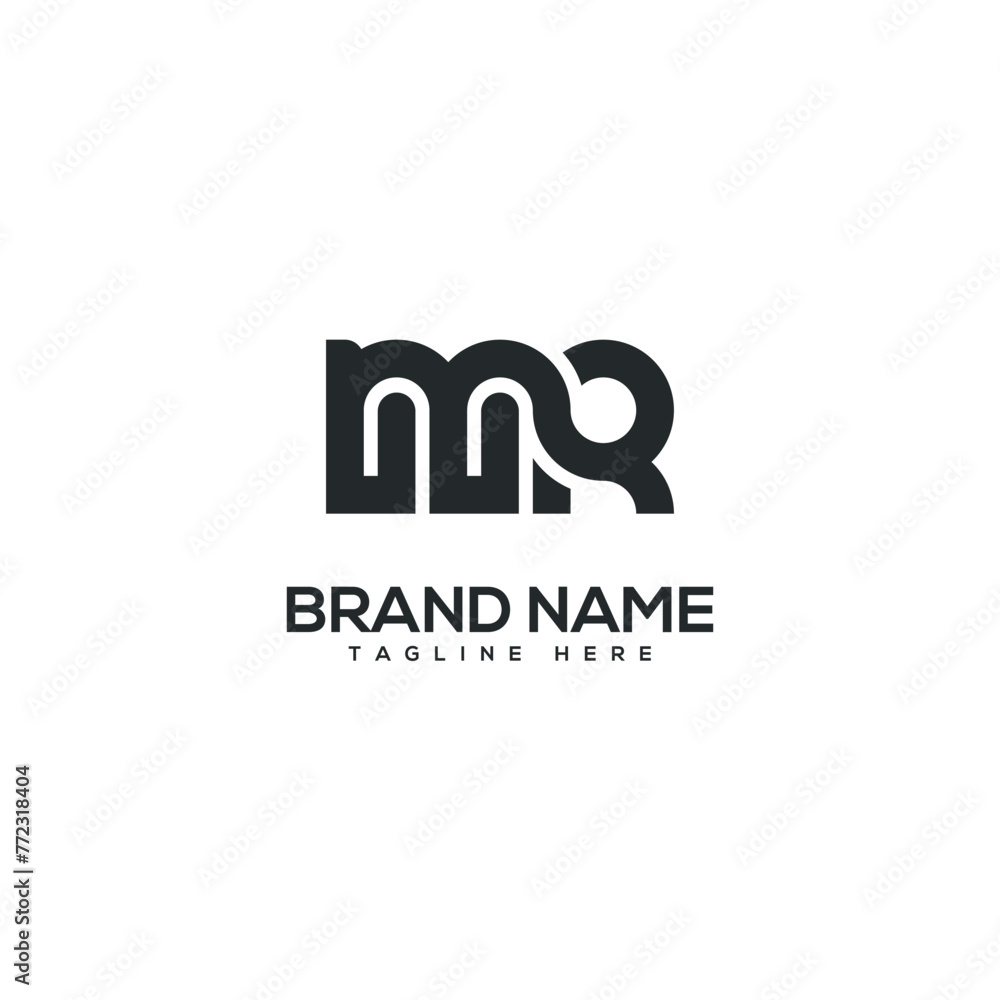 Alphabet letter MR RM logo design vector elements. Initials monogram icon.