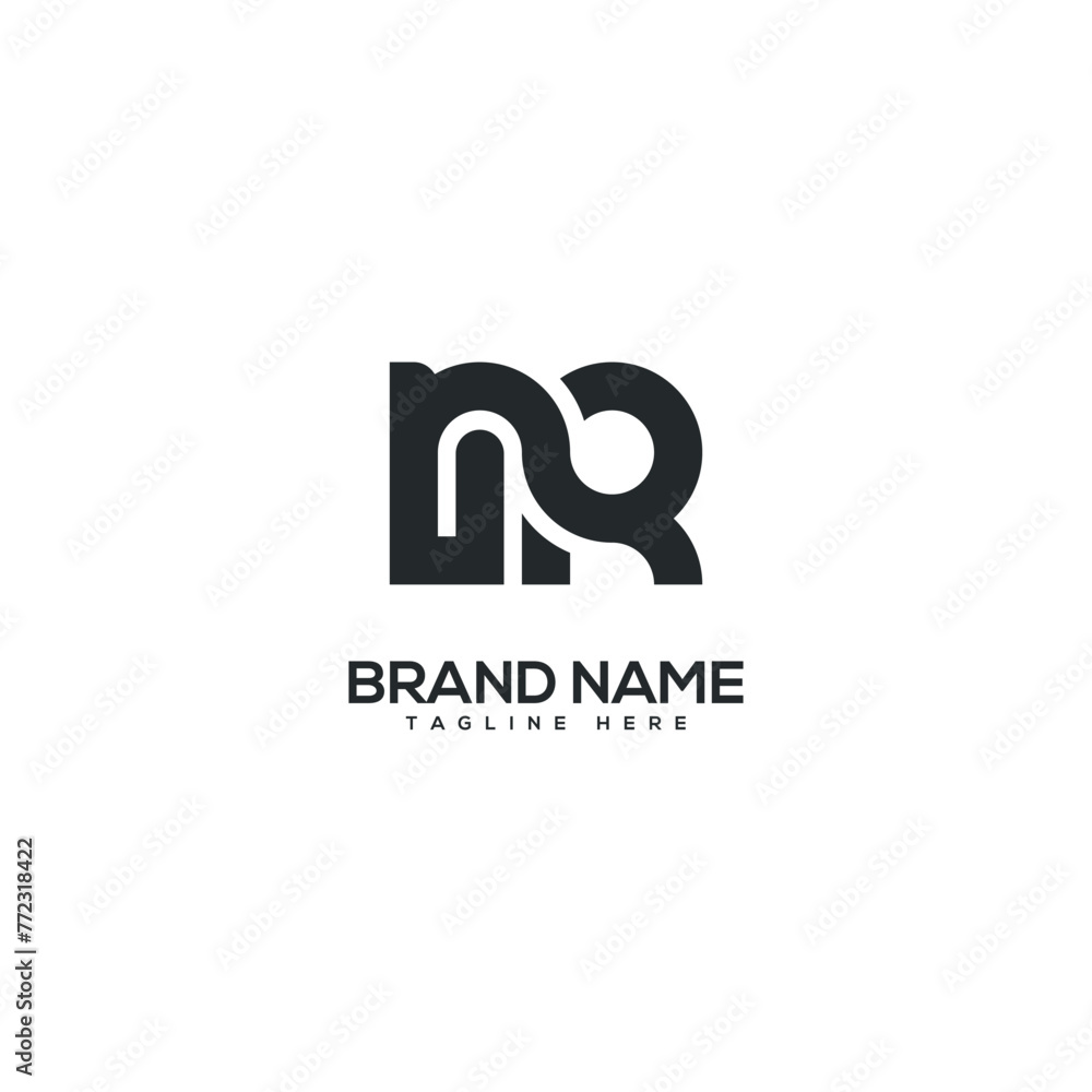 Alphabet letter NR RN logo design vector elements. Initials monogram icon. Alphabet letter NR RN logo design vector elements. Initials monogram icon.