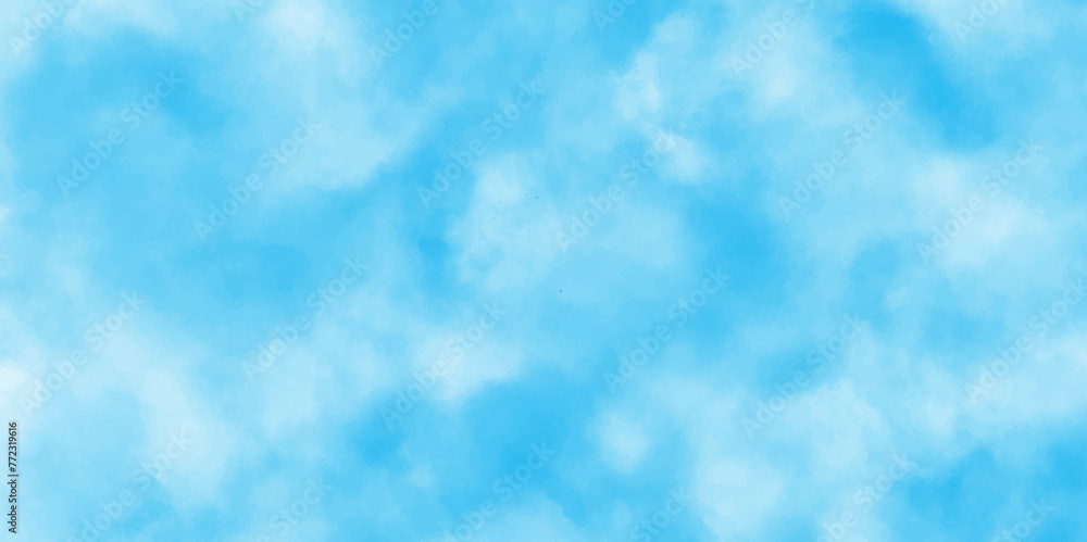 Abstract watercolor sky background. Blue and white color sky. Sky with clouds. elegant design wallpaper.	