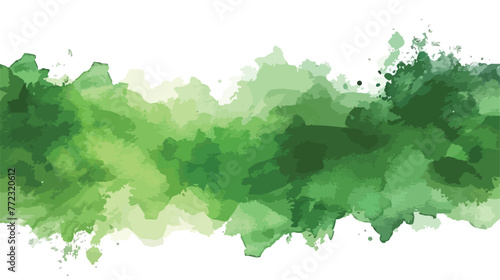 Hand drawn green watercolor abstract paint texture.