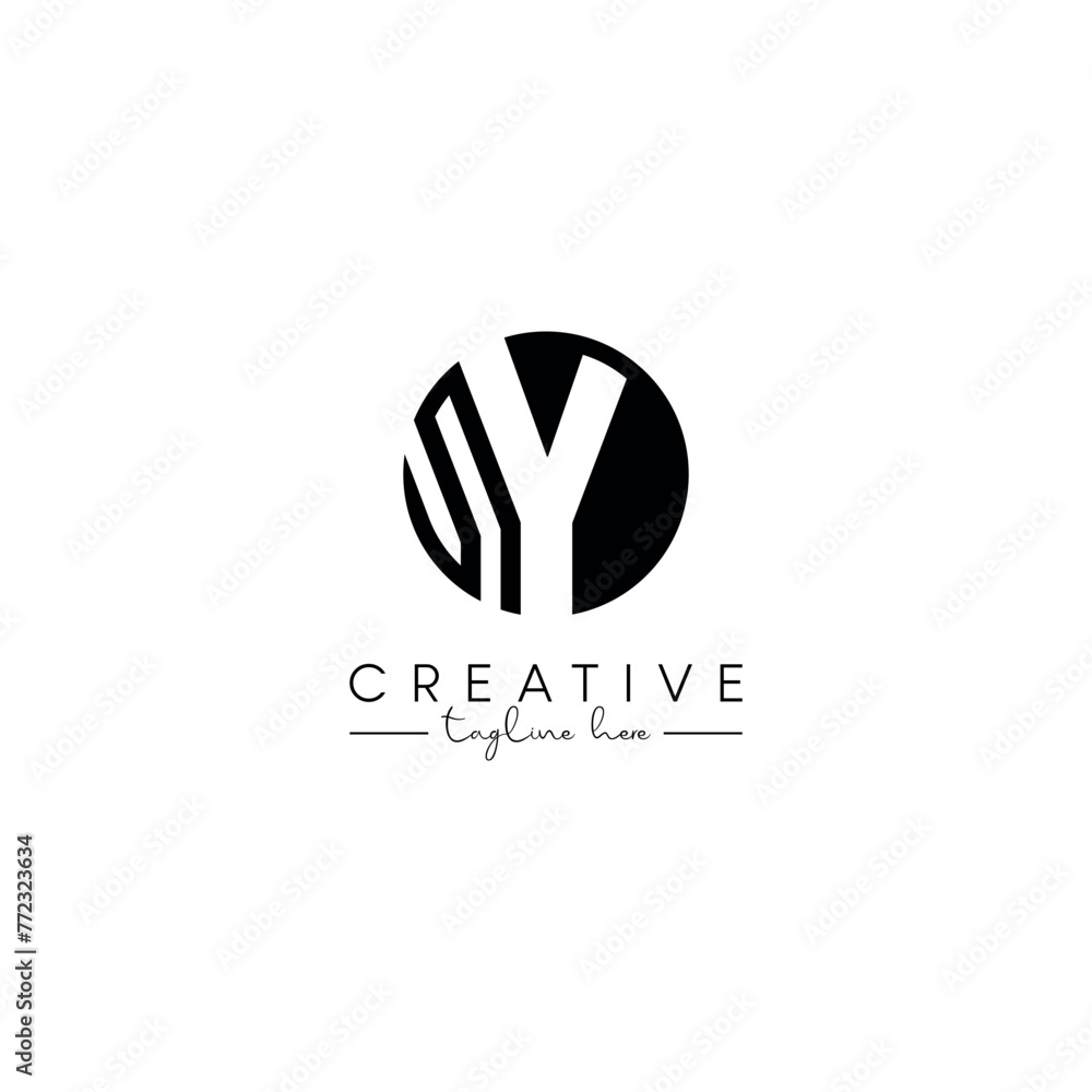 Creative unique letter Y initial based stylish symbolic logo design. Creative unique letter Y initial based stylish symbolic logo design.